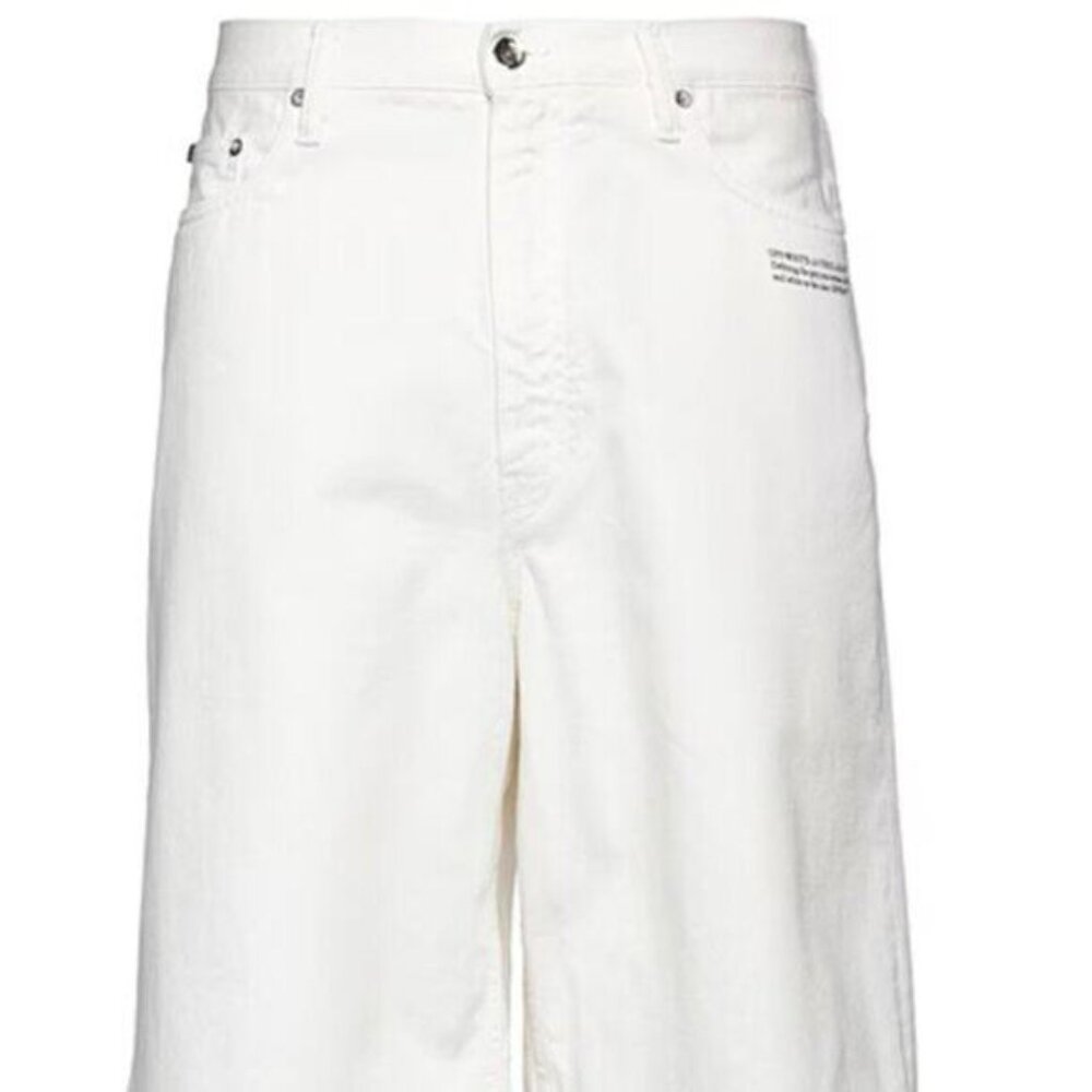 OFF-WHITE white Denim shorts 30
